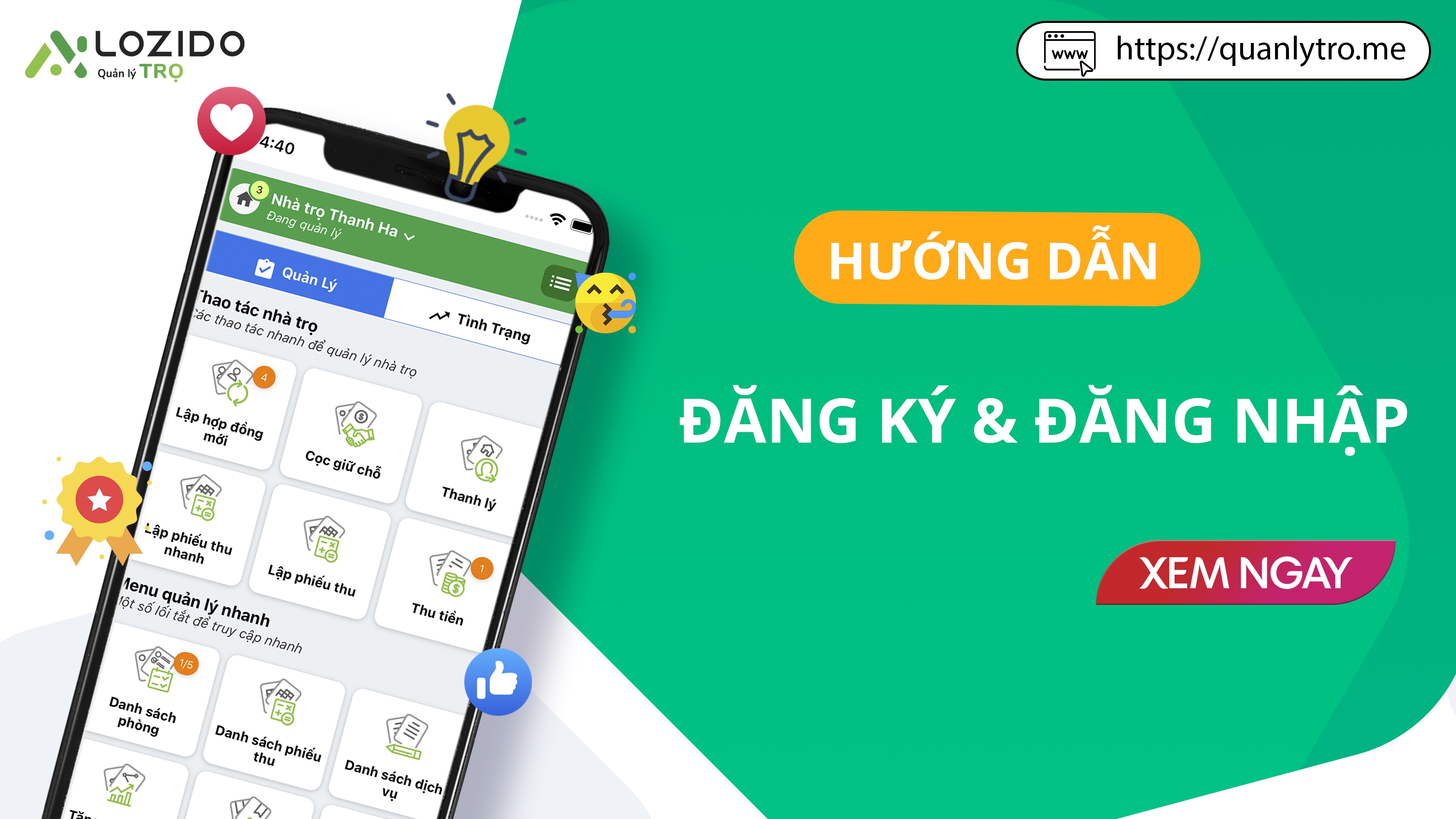 Hướng dẫn đăng ký và đăng nhập