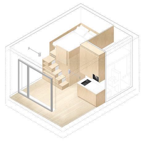 Mẫu thiết kế phòng trọ có diện tích nhỏ