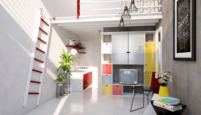 Thiết kế phòng trọ có diện tích 25m2