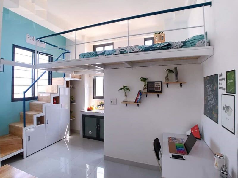 Trang trí phòng trọ có gác lửng đẹp và tiện nghi