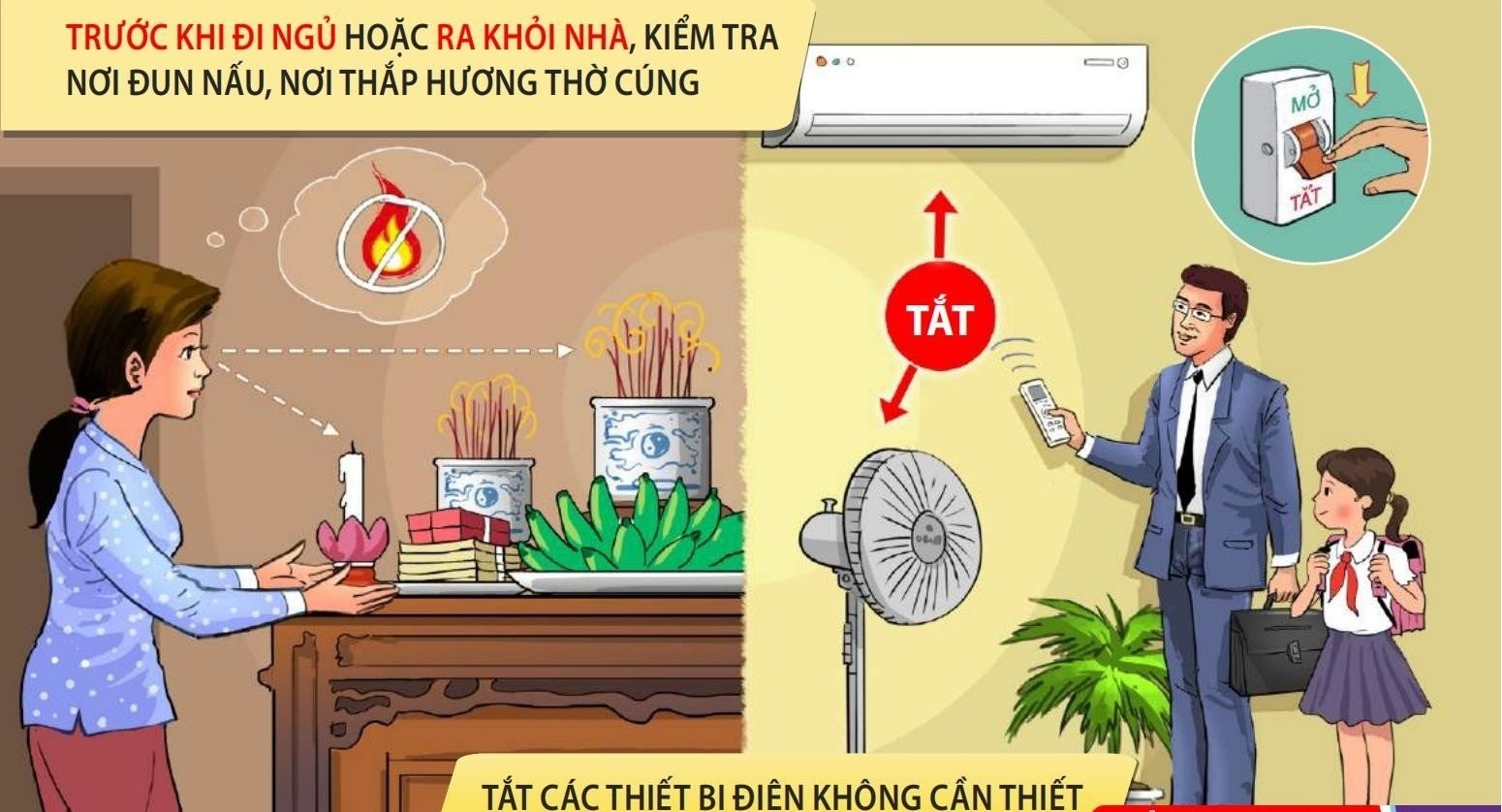 Tắt thiết bị điện khi không sử dụng